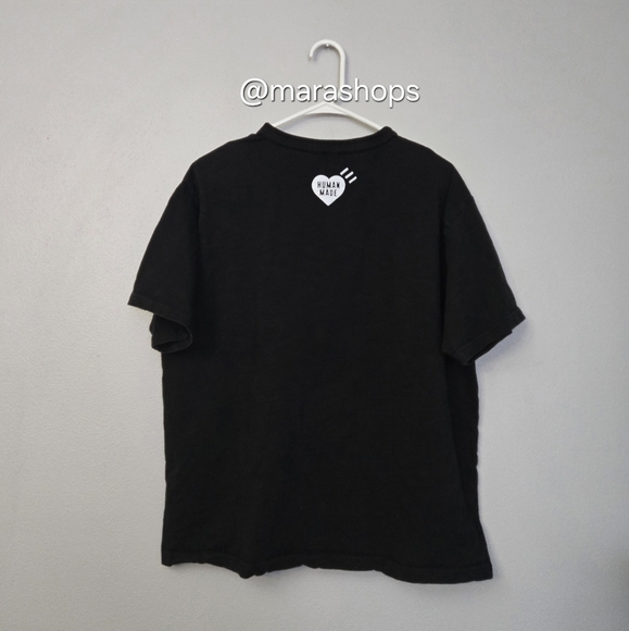 Human Made Heart Logo T-Shirt Black - Picture 7 of 13